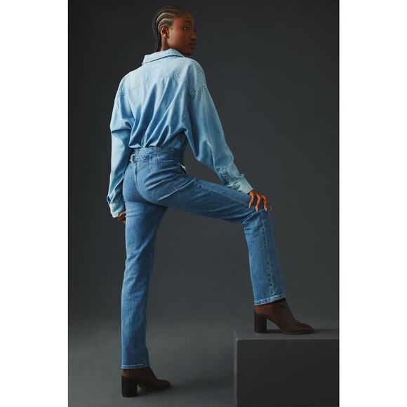 Anthropologie Maeve Bombshell Slim Straight Jeans - 32 Waist New - Picture 3 of 12